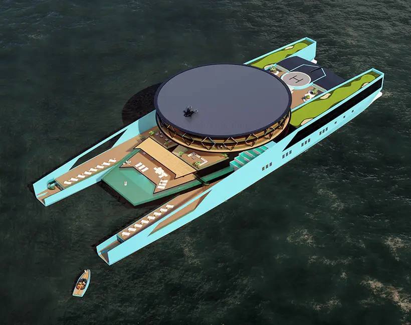 VNZ 144m Mega Catamaran by Vuk Nemanja Zoraja