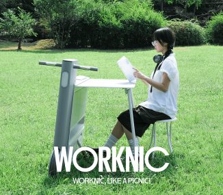 Worknic Energy-Supplying Mobile Desk and Electric Scooter in One