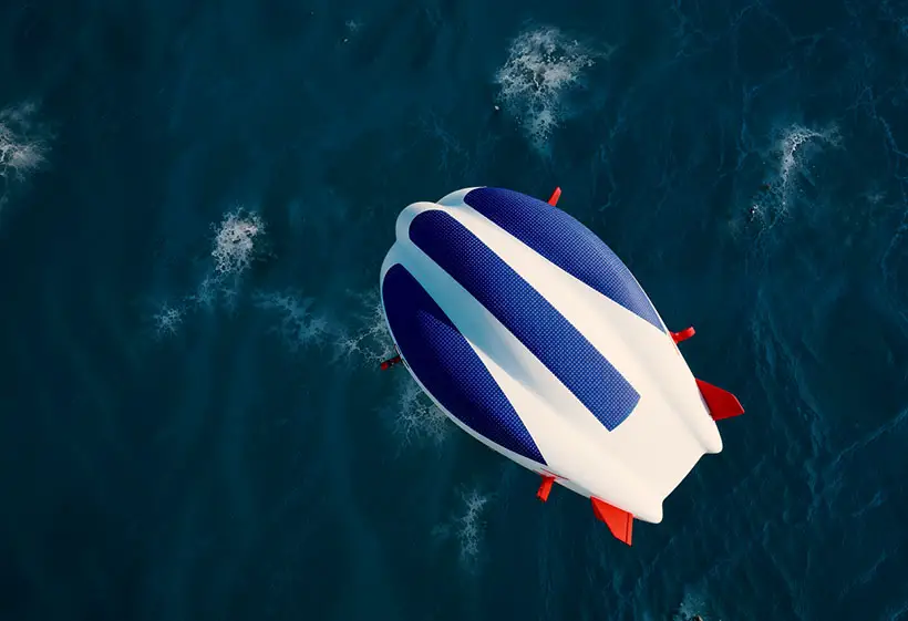 Futuristic LDWO Cube Air Hybrid Airship