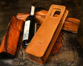 Stylish Hand-Crafted Leather Wine Tote – Soft Yet Durable