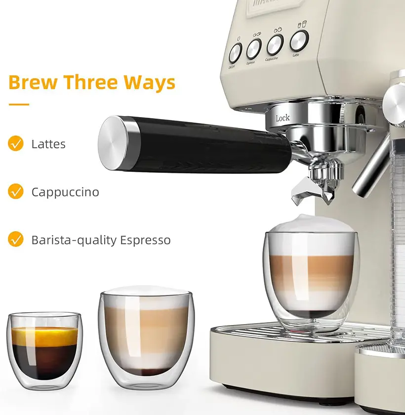 Mattinata Espresso Machine with Milk Frother For Home