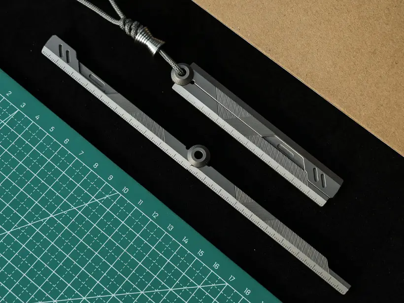 Prule Titanium Multifunctional EDC Foldable Ruler