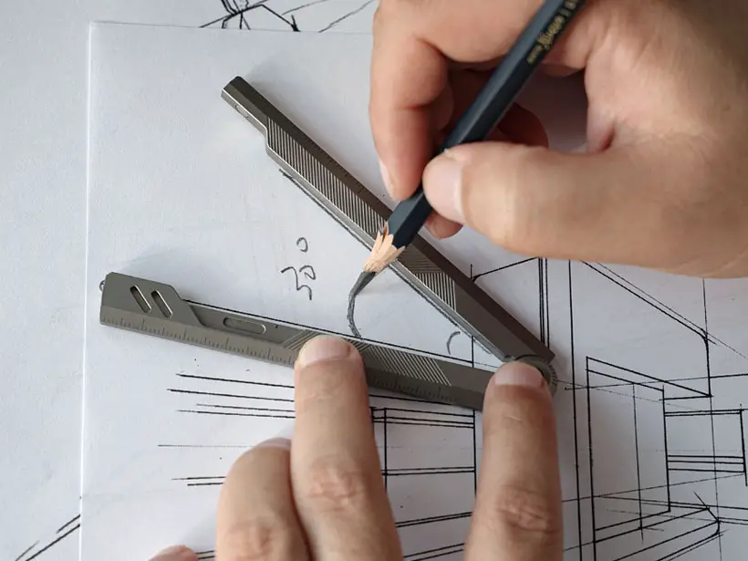 Prule Titanium Multifunctional EDC Foldable Ruler