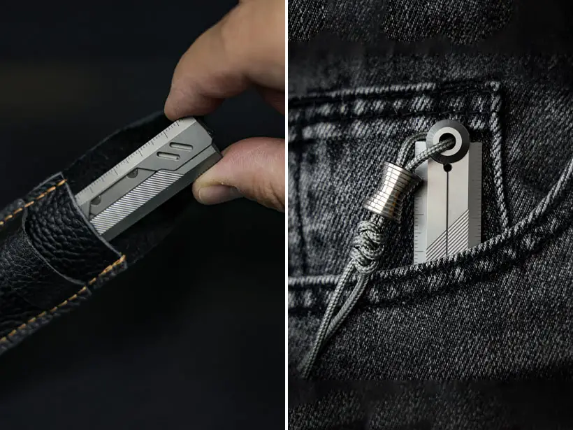 Prule Titanium Multifunctional EDC Foldable Ruler
