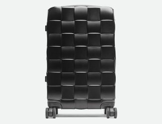 Luxury Bottega Veneta Odyssey Cabin Suitcase Features 3D Intreccio Pattern