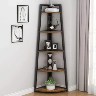 Union Rustic Presents Scaggs Unfinished Corner Bookcase for Your Limited Space