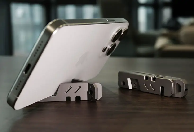 TriPro Stand Promises 15-in-1 Titanium EDC Tool and Phone Stand