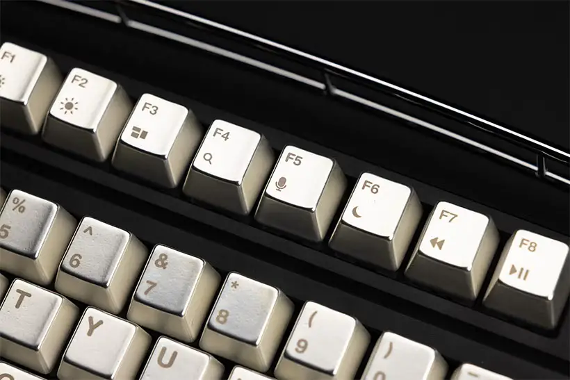 Awekeys Hello Silver Metal Keycap Set