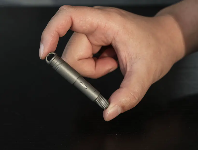DartInk: Quick-Release Titanium Mini Pen & Knife