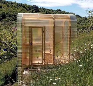 Goodviewloo Countryside Bathroom Is Only Covered By Corrugated Polycarbonate Sheets