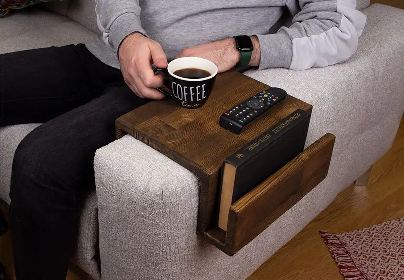 Modern Couch Wood Armrest Table
