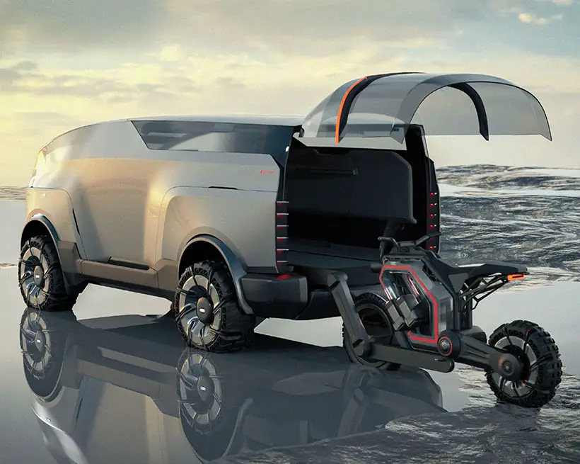 Futuristic Vora Off-Road Vehicle Concept Was Born from Audi x Ducati Sponsorship Concept Study