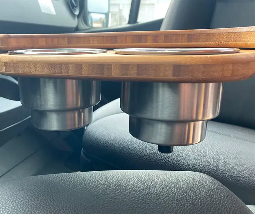 Armrest Bamboo Folding Tabletop with Cup Holders