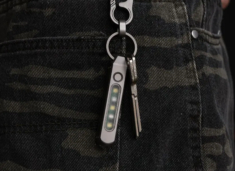 EchoSwitch: Titanium Magnetic Dual-Light EDC Flashlight