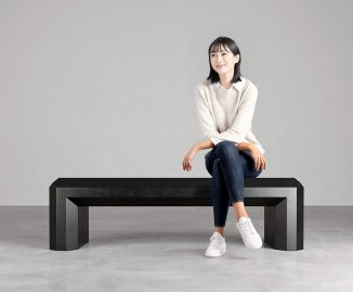 Facet Wooden Bench Design with Architectural Look