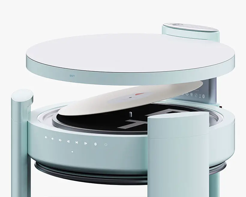 RNT Furniture-type Audio System with Turntable Integration by Minseok Bae