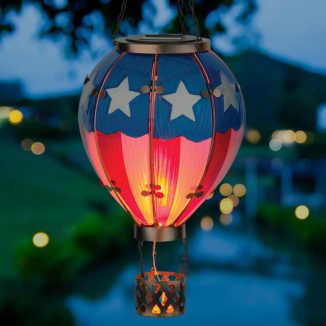 Cool Solar-Powered Air Balloon Patriotic Lantern With Attention to Detail