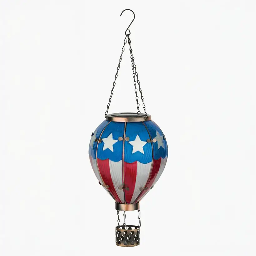The Illuminated Air Balloon Patriotic Lantern