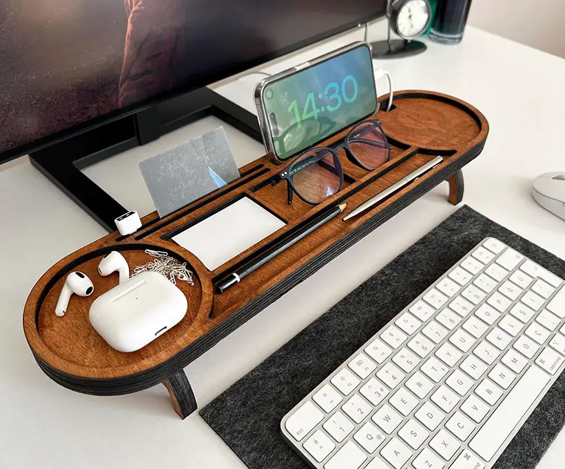 Wood Office Desk Organizer