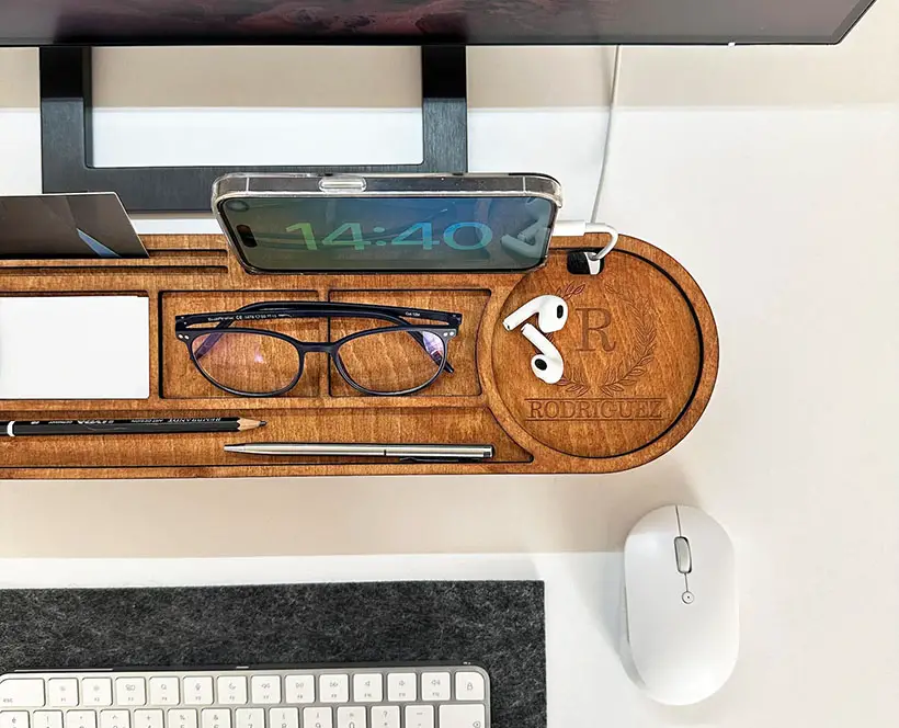 Wood Office Desk Organizer