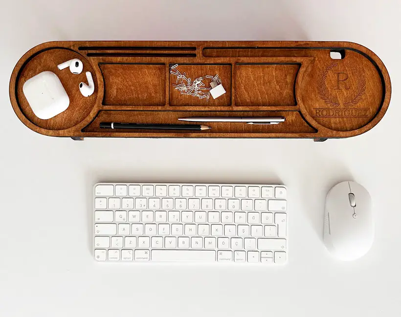 Wood Office Desk Organizer