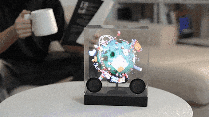 3D Holographic Fan LED Speaker
