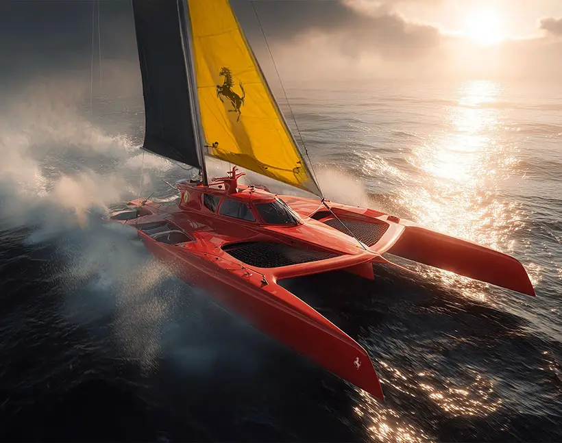 Ferrari Hypersail Trimaran by Daniele Pelligra