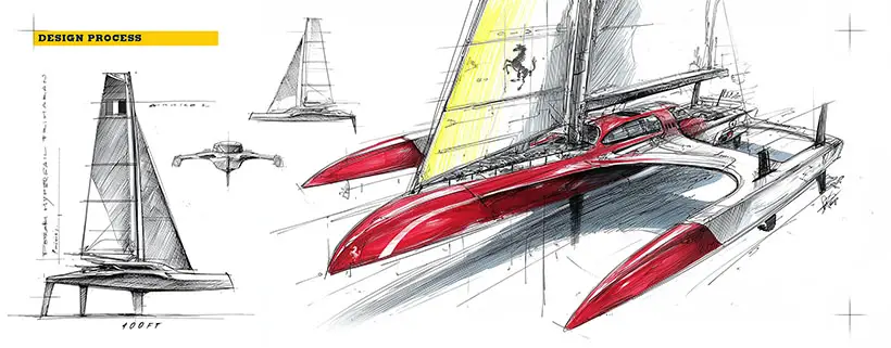 Ferrari Hypersail Trimaran by Daniele Pelligra