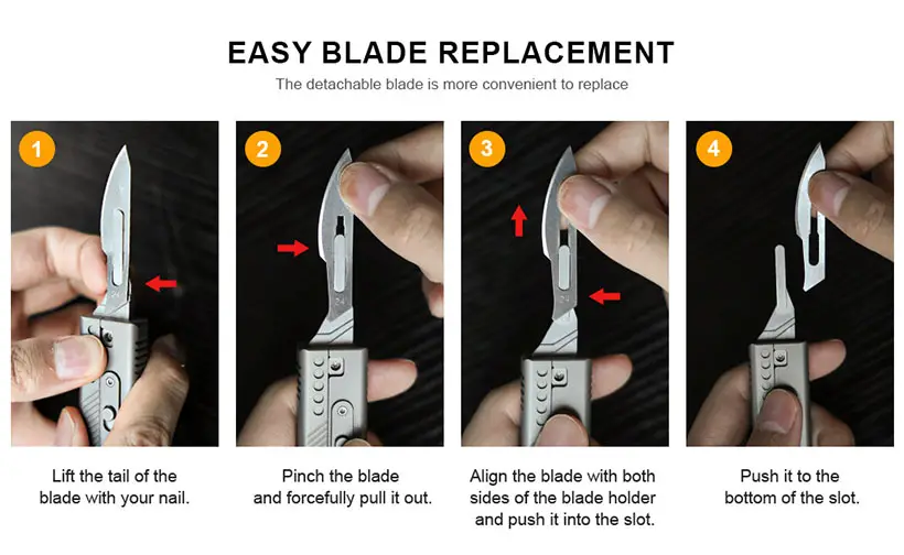 TiRoto – Titanium EDC Utility Knife with a Snap-Flick Action