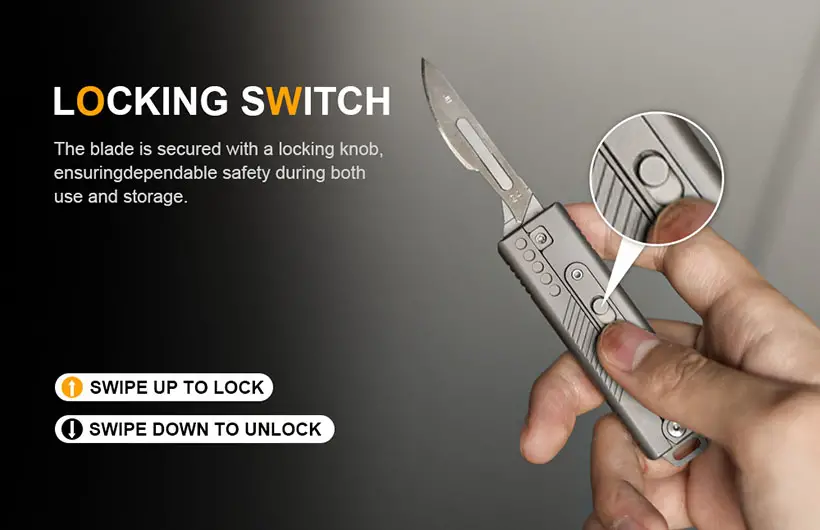 TiRoto – Titanium EDC Utility Knife with a Snap-Flick Action