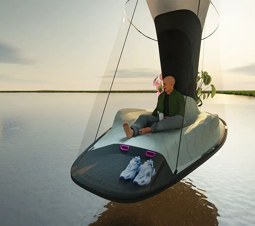 Liminal Space - Futuristic Flying Vehicle by Thijs Van Den Broek