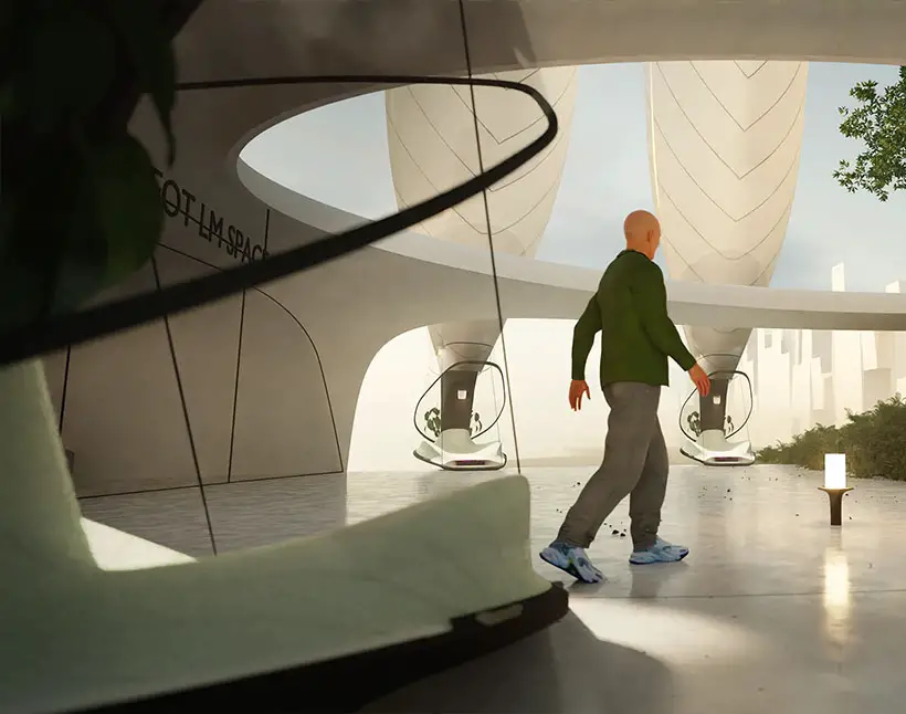 Liminal Space - Futuristic Flying Vehicle by Thijs Van Den Broek