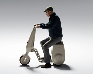 Wimo Scooter Concept for Elderly People with “Walking Mode” Feature