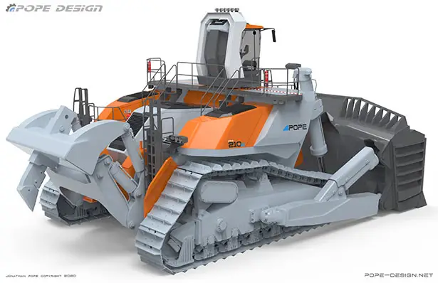 210 Ton Electric Bulldozer Concept by Jon Pope
