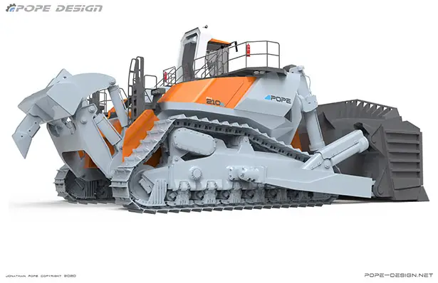 210 Ton Electric Bulldozer Concept by Jon Pope