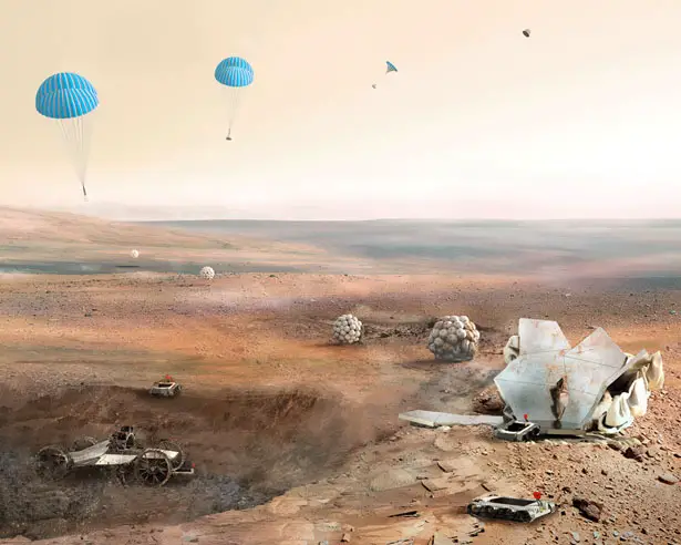 3D Printed Modular Habitat on Mars by Foster and Partners