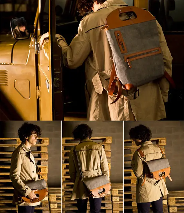 Modern 4-in-1 Leather Backpack by Wolecraft Goods