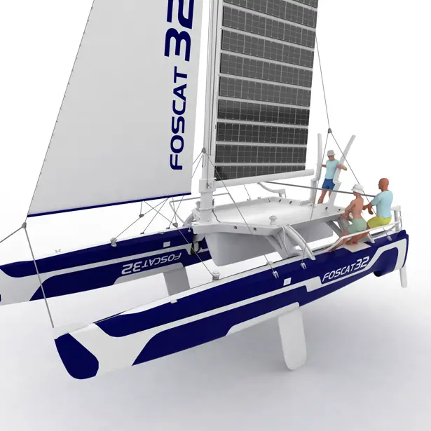 Foscat-32 Folding Solar Catamaran by Hakan Gursu of DesignNobis