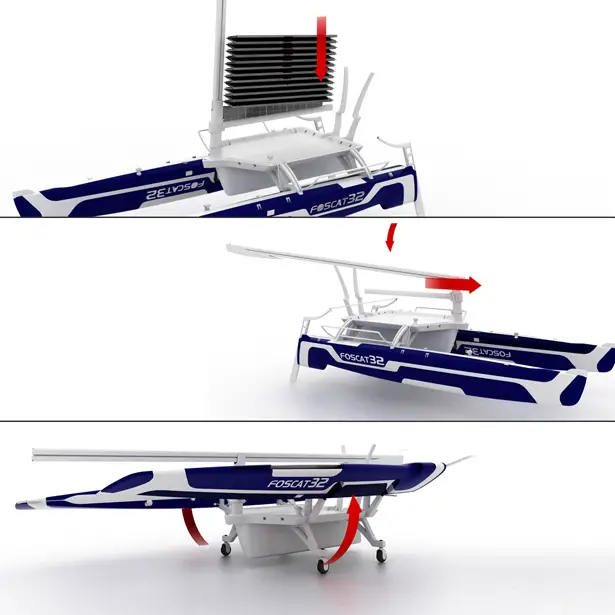 Foscat-32 Folding Solar Catamaran by Hakan Gursu of DesignNobis