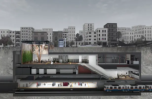 Istanbul Rail System Station Metro Station by Yuksel Proje R&D and Design Center