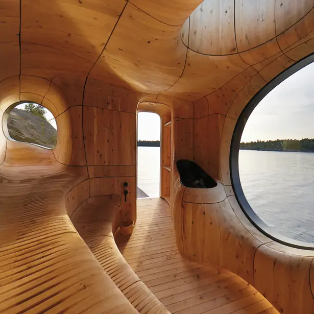 A' Design Award Architecture Category - Grotto Sauna Freestanding Residential Sauna by PARTISANS