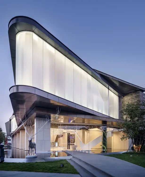 A' Design Award Architecture Category - Waving Ribbon Sales Center by Kris Lin and Jiayu Yang