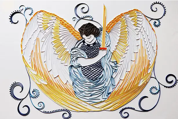 Archangel Michael Quilling by Niamh Faherty