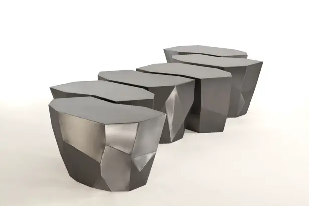 Infinite Steel Stool by Fernanda Marques