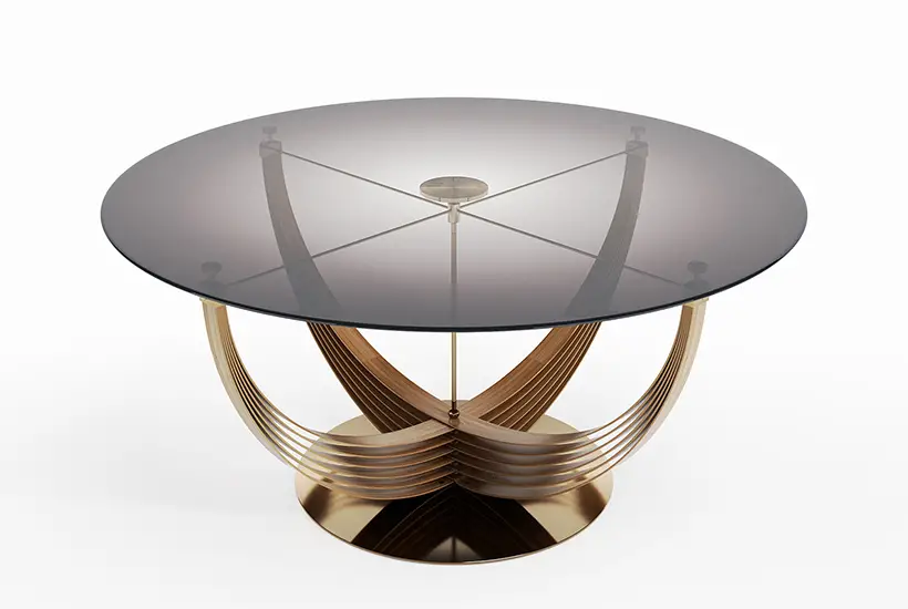 A' Design Award Winners 2021-2022 - Bamboo Bow Dining Table by Fangqi Luo
