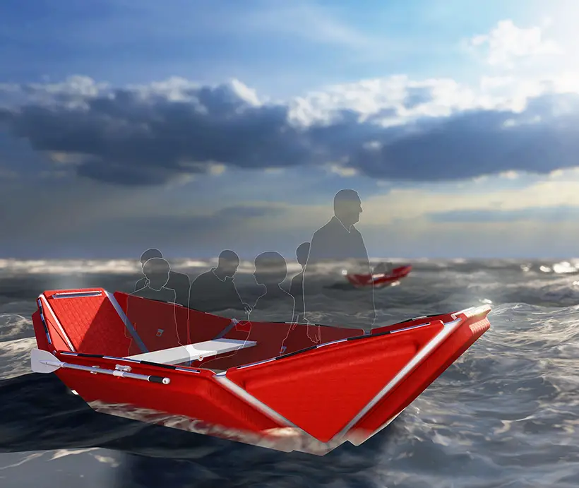 A' Design Award Winners 2021-2022 - Fold and Rescue Paper Folding Lifeboat by Industrial Design College of LAFA