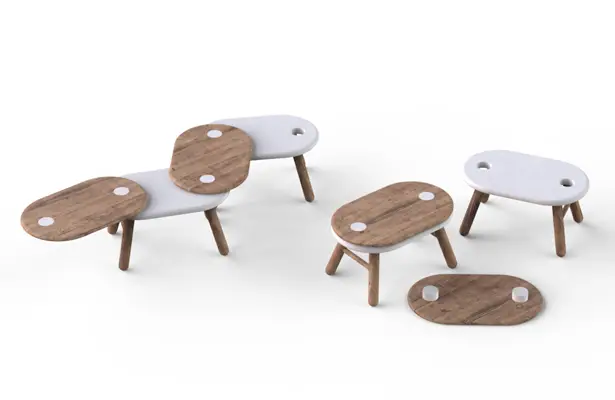 Linking Stool Kindergarten Stool by Bruce Tao - A'Design Award and Competition Winners 2018-2019