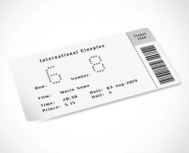 Shiny Movie Tickets by Li Peitong - A'Design Award and Competition Winners 2018-2019