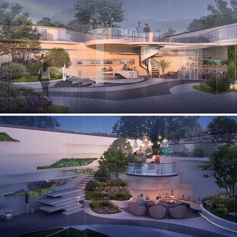A' Landscape Planning and Garden Winners - Shimao Loong Palace-Courtyard Courtyard of Clouds by Beijing Miland International Design