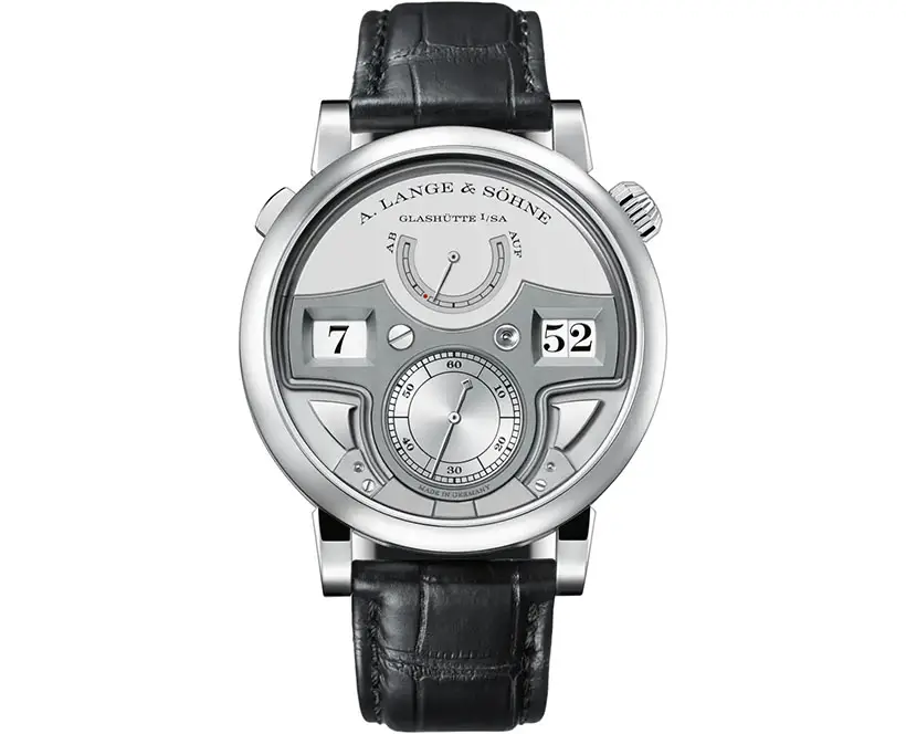 A. Lange & Söhne Zeitwerk Minute Repeater Features A Jumping Numerals Display with A Decimal Minute Repeater